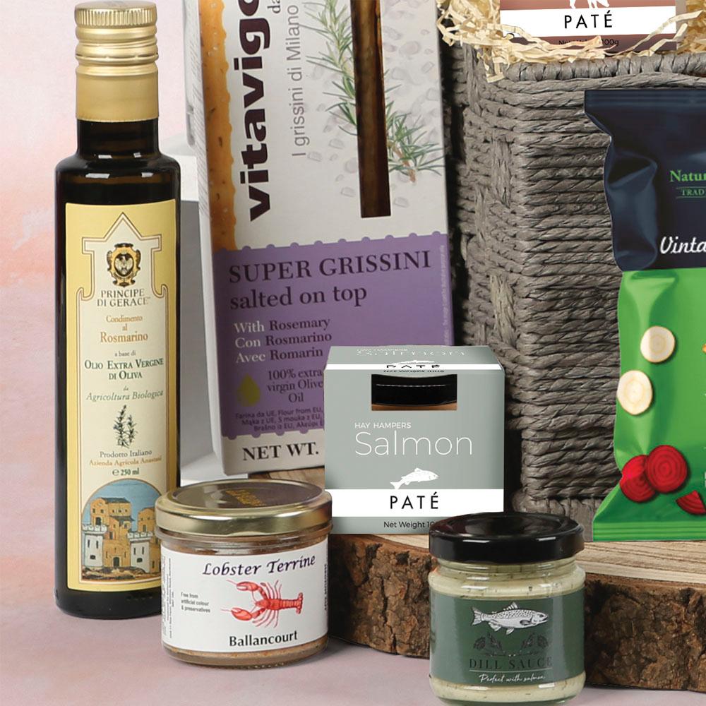 Neptune's Feast Hamper in Wicker Basket