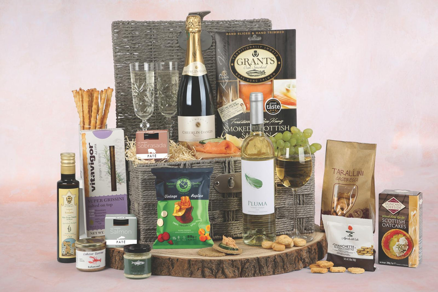 Neptune's Feast Hamper in Wicker Basket